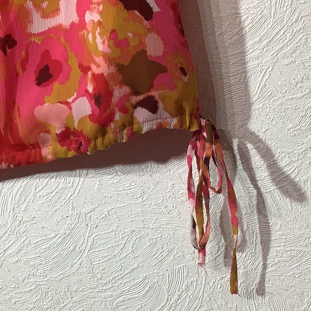 Liz Claiborne Pink and Orange Floral Tunic - Picture 7 of 8